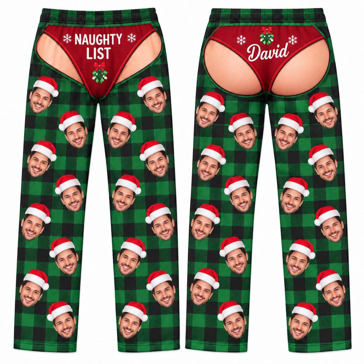 Pajama Pants Novelty Plaid Christmas Loungewear Holiday Sleep Bottoms