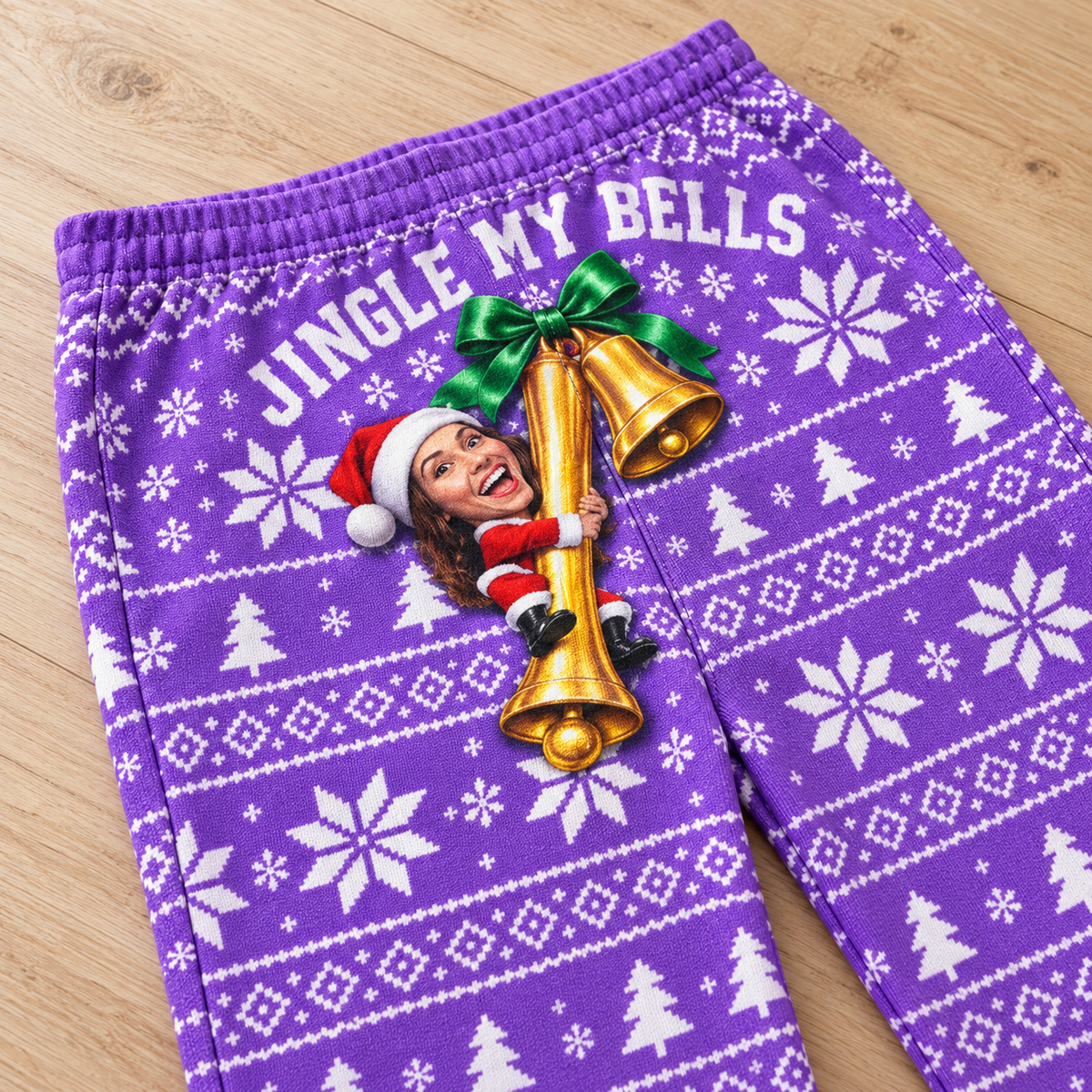 Jingle My Bells Mens Pajama Pants Holiday Fair Isle Lounge Bottoms