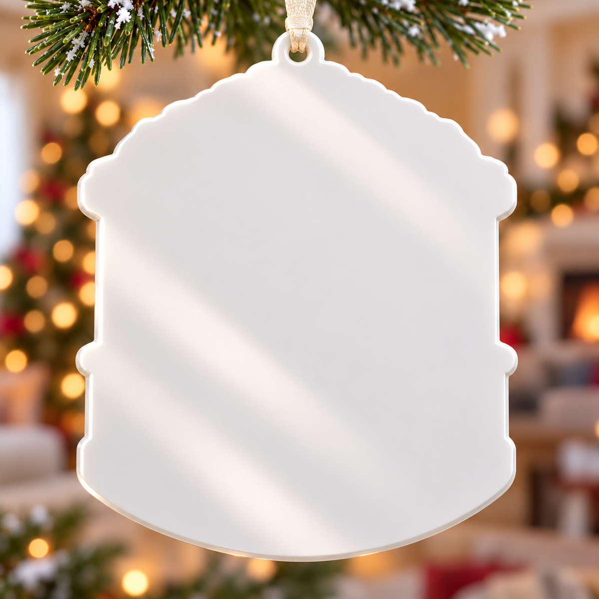First Christmas New Home Front Porch Bernese Mountain Dog Hanging Keepsake - 3D Relief Ornament
