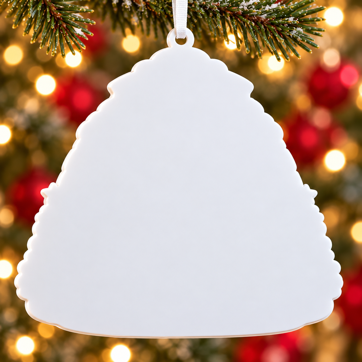 Winter Igloo Family of 6 with Dog Hanging Holiday Keepsake - 3D Relief Ornament