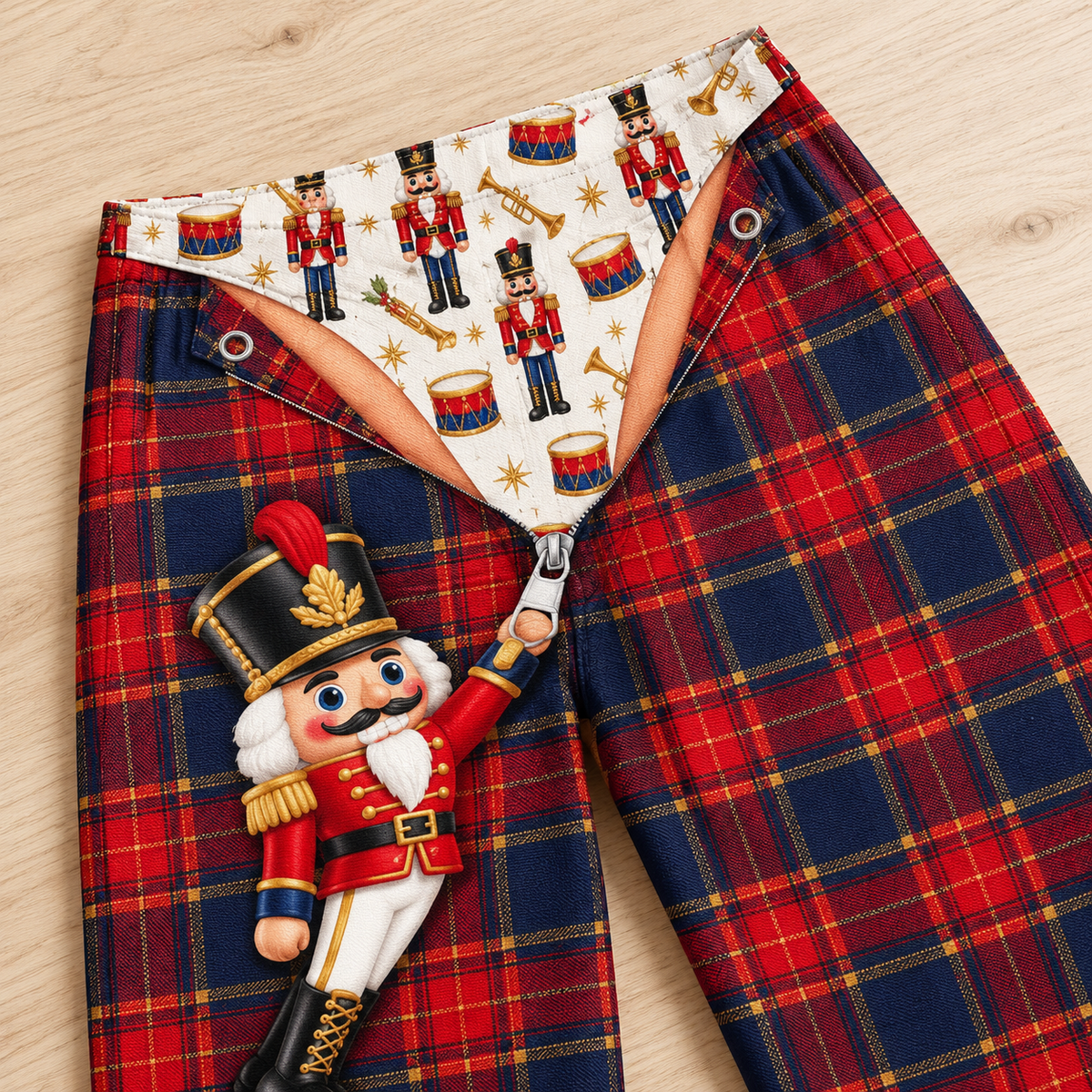 Mens Nutcracker Novelty Pajama Pants Holiday Loungewear Bottoms