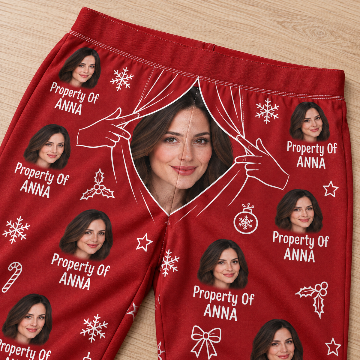 Men's Pajama Pants Red Christmas Loungewear Holiday Sleep Bottoms