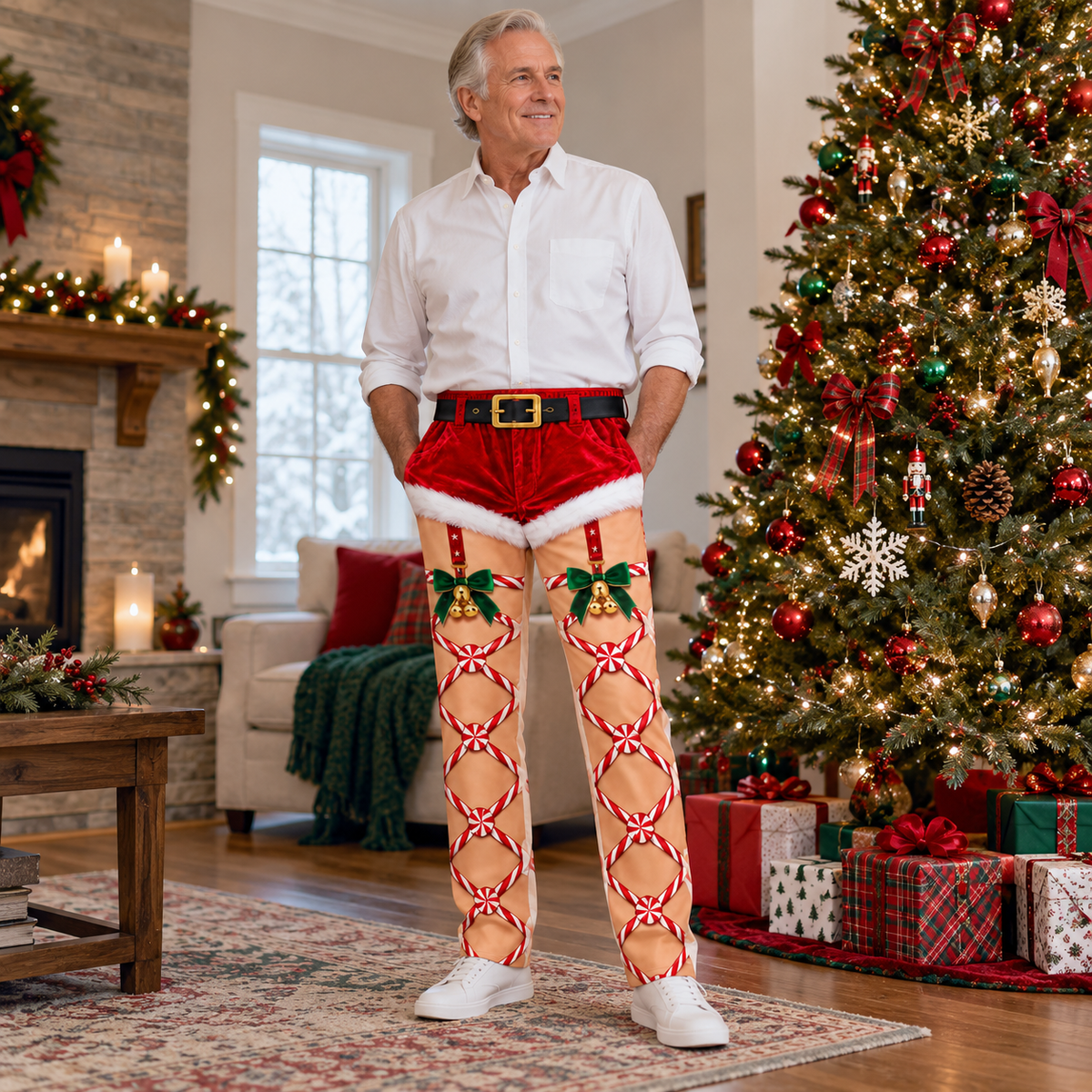 Funny Christmas Pajama Pants for Men Novelty Holiday Loungewear