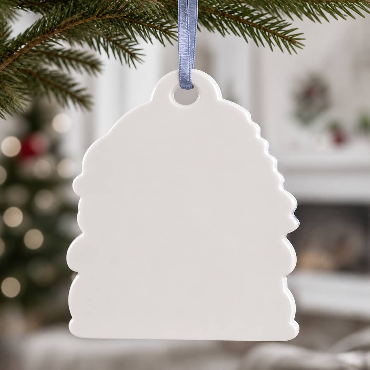 Baby's First Christmas 2026 Sleeping Boy with Teddy Bear, Patriotic Stars and Stripes - 3D Relief Ornament