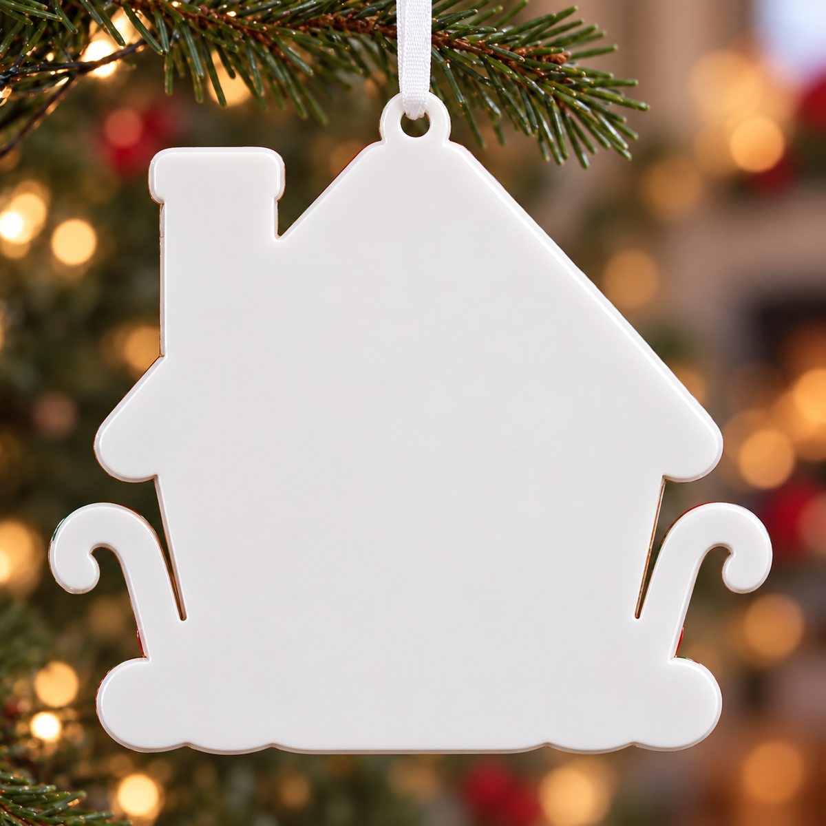 Gingerbread House Long Distance Family Christmas Tree Hanging Decor - 3D Relief Ornament