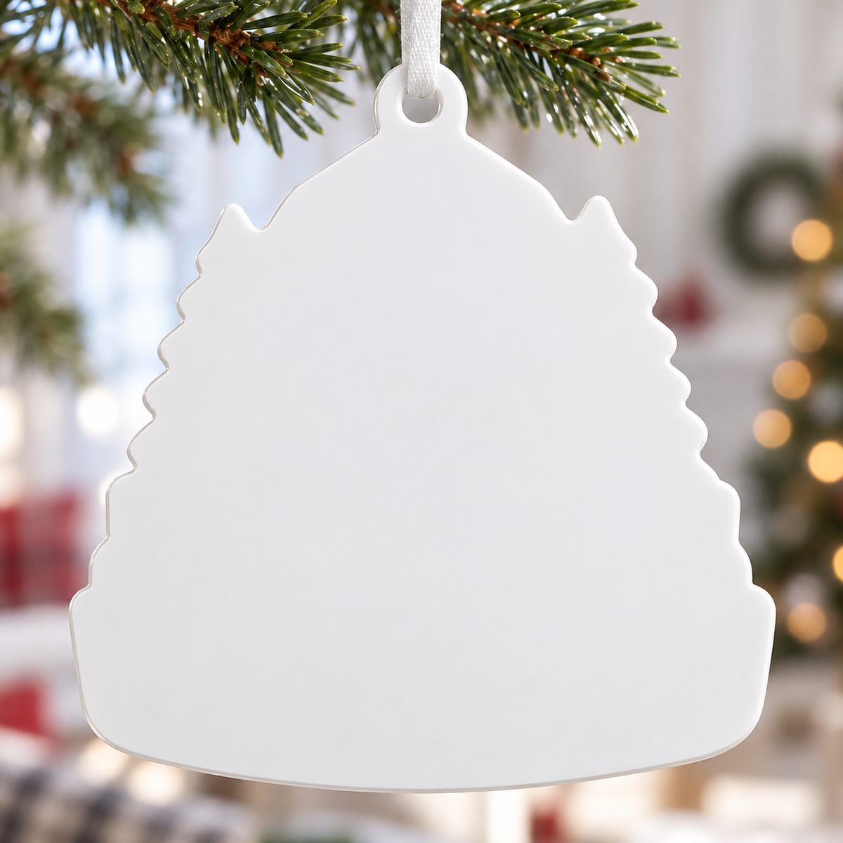 God Gave Me You Couple Winter Barn Cabin Christmas Hanging Keepsake - 3D Relief Ornament