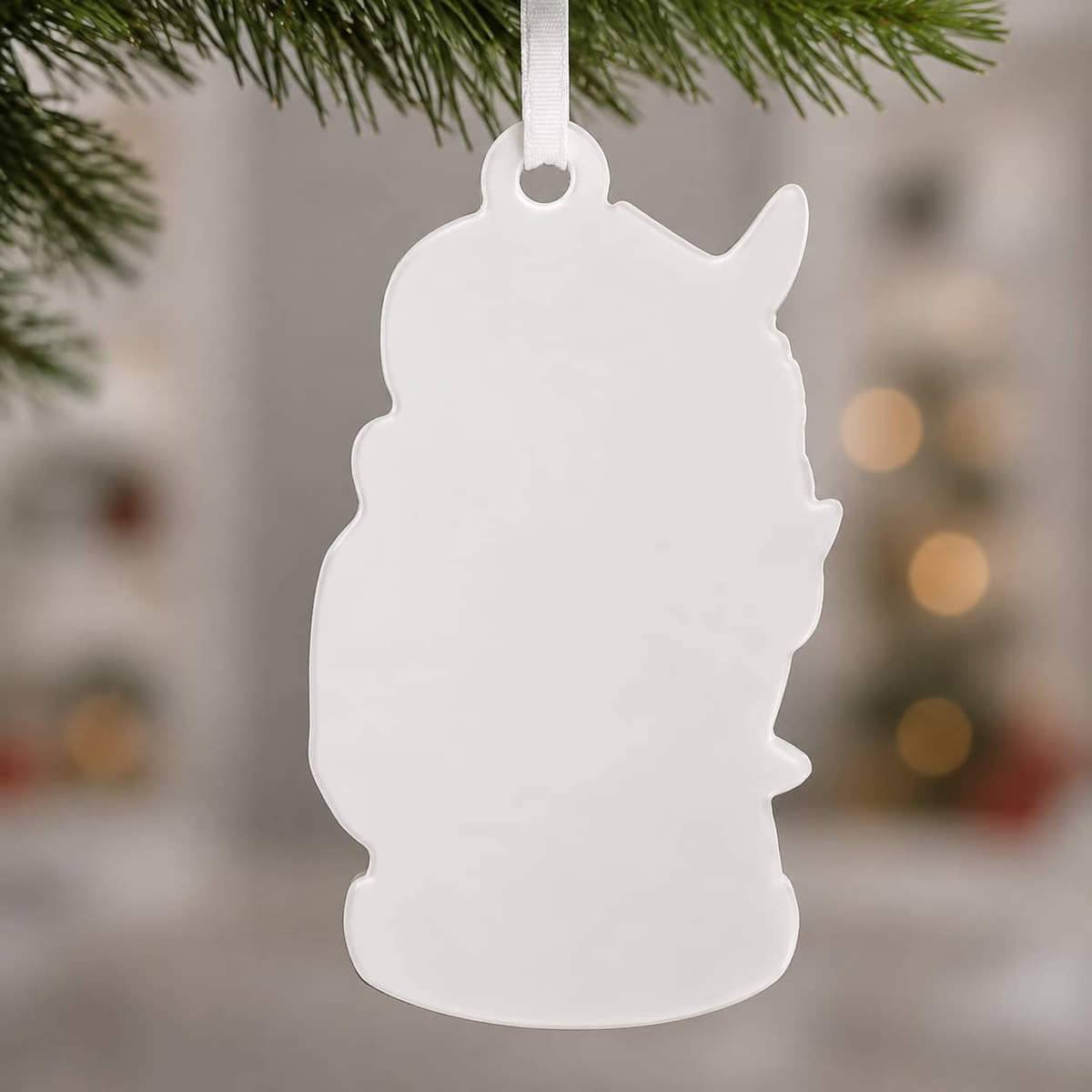 Fisherman Christmas Tree Keepsake Holding Saltwater Tuna Catch - 3D Relief Ornament