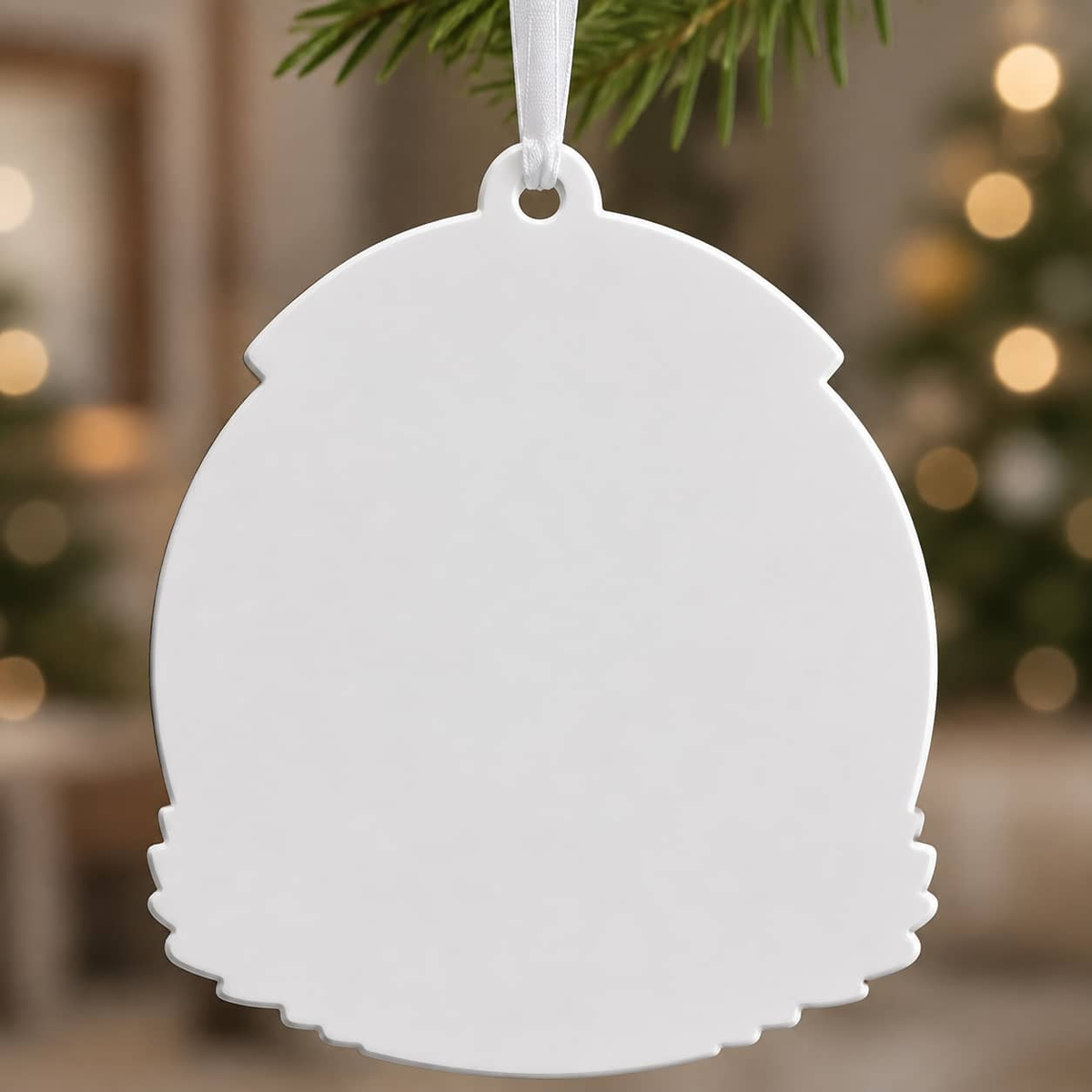Drive Safe Couple Keepsake, Oval Mountain Scenery and Pine Trees Hanging Decor - 3D Relief Ornament