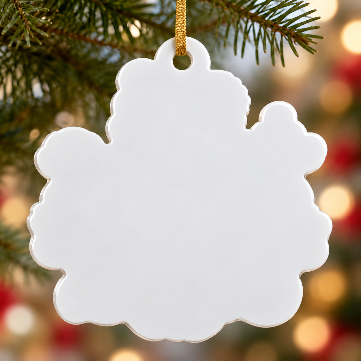 Family and Dog Christmas Tree Keepsake, Holiday Hanging Decor - 3D Relief Ornament