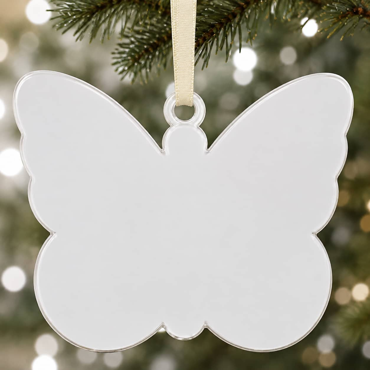 Memorial Butterfly Cross Hanging Tree Decor, I Am Always With You Keepsake - 3D Relief Ornament