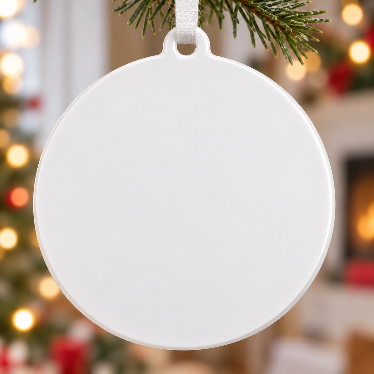 Personalized Cattle Ranch Farm Winter Barn Christmas Hanging Keepsake - 3D Relief Ornament