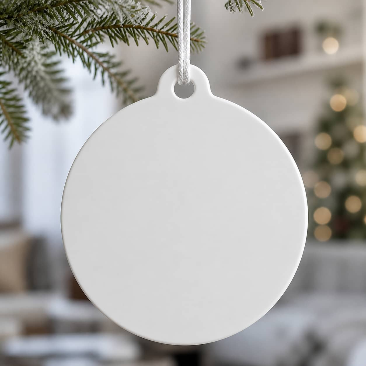 First Christmas Mr and Mrs Wedding Couple Round Keepsake - 3D Relief Ornament