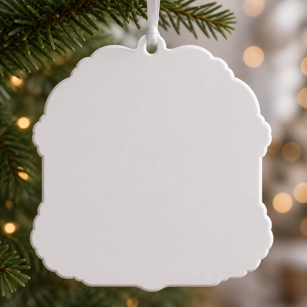 Holiday Tree Decoration, First Christmas Sleeping Puppy by Fireplace - 3D Relief Ornament