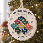 The Pieces That Make Our Family Puzzle -3D Relief Orrnament